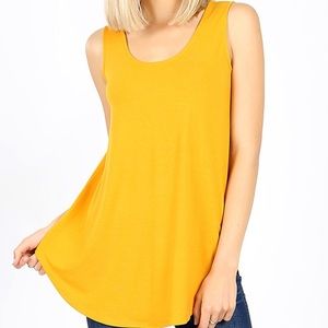 Zenana Premium/Outfitters Boutique Brand Mustard Tank Size Small NWOT